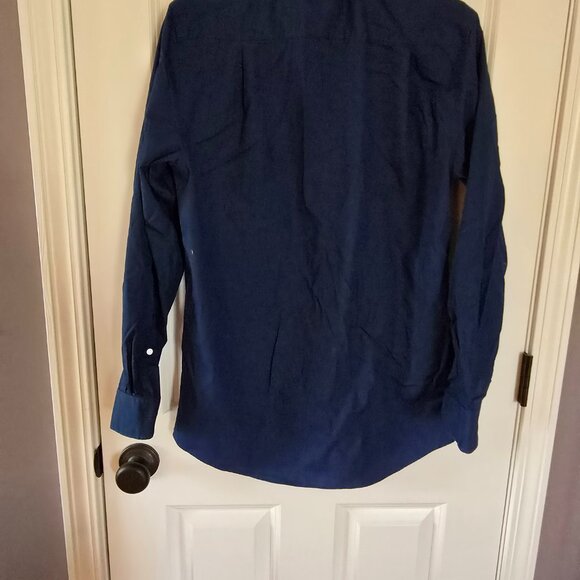 Mens Croft and Barrow Blue Dress Shirt 14.5 32/33 - Picture 2 of 3